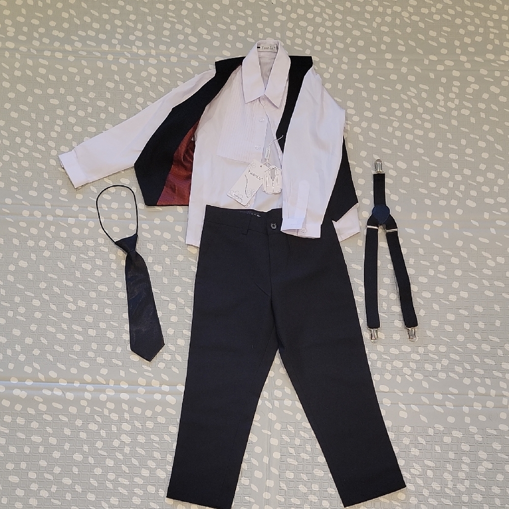 Kids Formal Black and White Matching Set